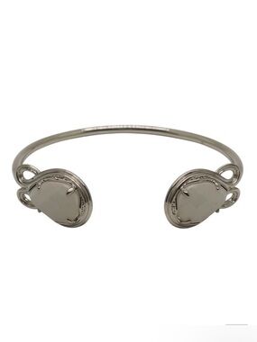 NWOT Kendra Scott Vintage Ivory Mother of Pearl Andy Cuff Bracelet in Silver